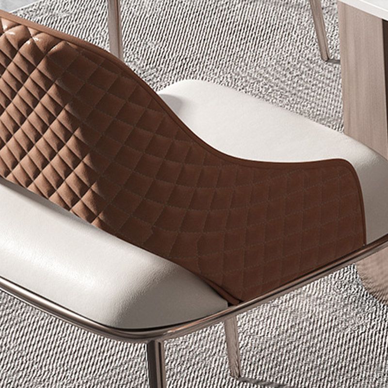 Contemporary Arm Chair Metal Open Back Dining Room Chair for Home