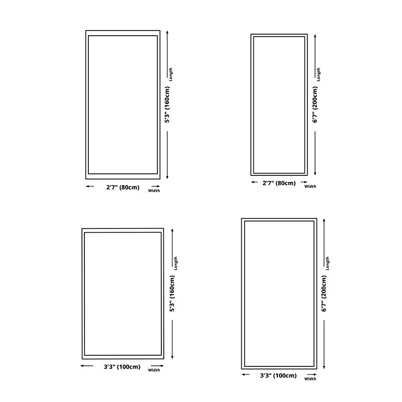 Modern Indoor Rug Contrast Panel Polyester Area Rug Non-Slip Backing Carpet for Bedside