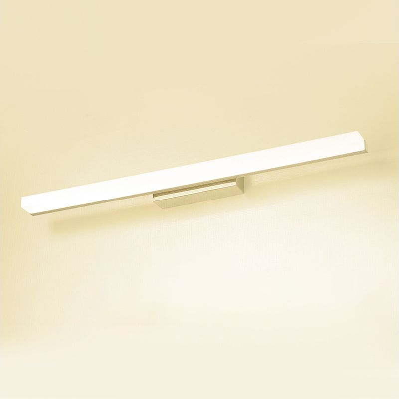 Adjustable Light Modern Minimalism Bathroom Vanity Light Linear LED Acrylic Vanity Lights in Chrome
