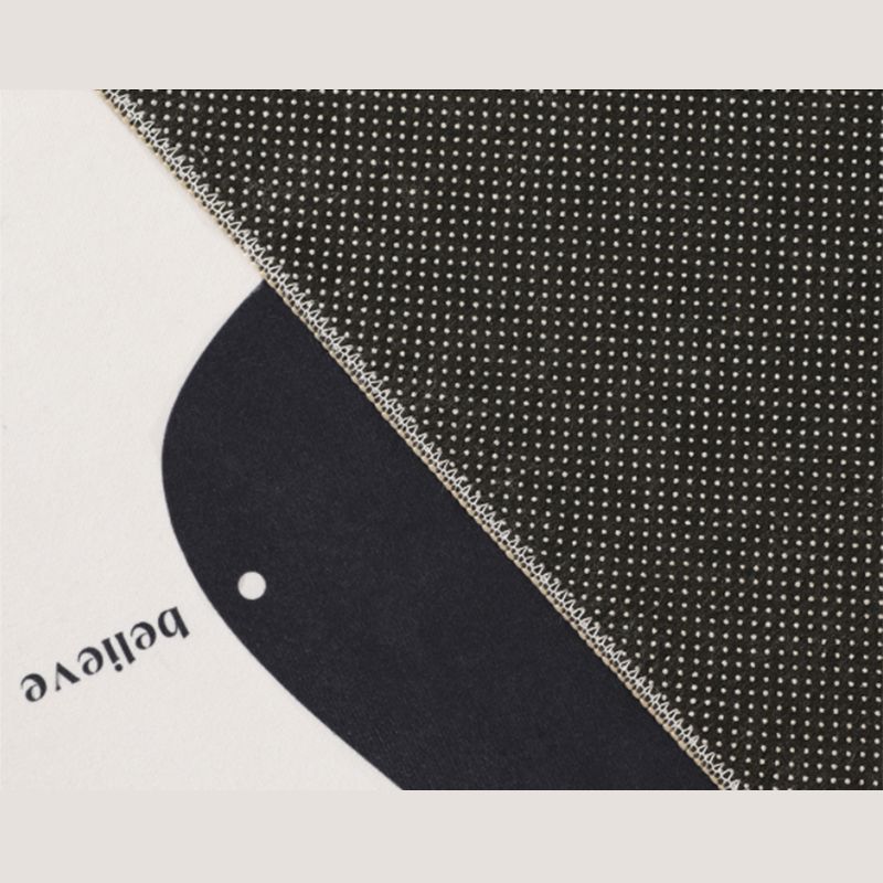 Fashionable Black Modern Rug Color Block Polyester Area Carpet Non-Slip Backing Rug for Bedroom