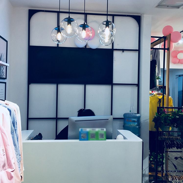 Luce a sospensione industriale Luce vetro puro Luce camera da letto