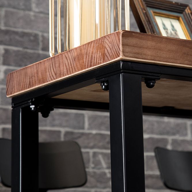 Industrial Style Bar Set 1/4/5/9 Pieces Solid Wood Rectangle Pub Dining Set