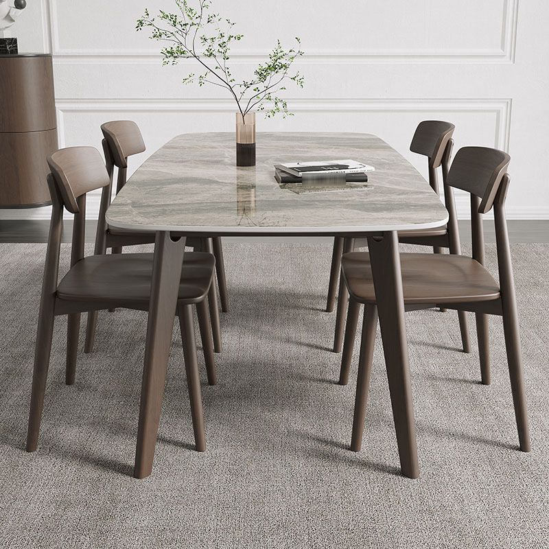 Modern Solid Wood Dining Table Rectangle Dining Table for Dining Room