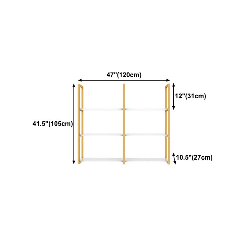 10.63"W Bookshelf Glam Style Wall Mounted Bookcase for Home Office Study Room