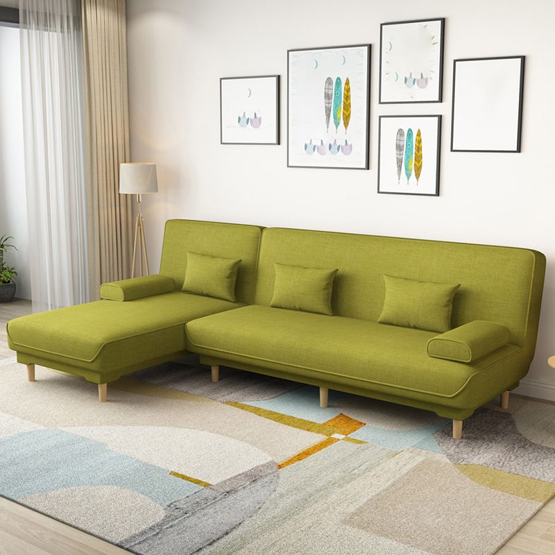 Modern Fabric/Faux Leather Sofa with Pillow Top Arm for Living Room