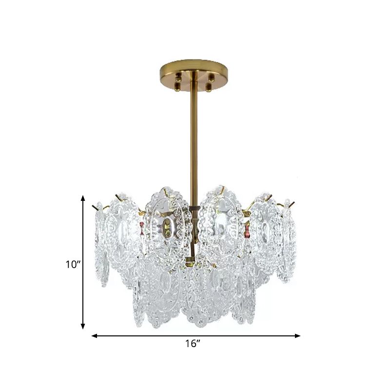 Geschichtetes Schlafzimmer Kronleuchter Lampe moderne, klare, überbacken