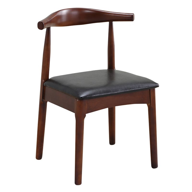 Wood Side Dining Chairs Open Back Dining Side Chair for Home