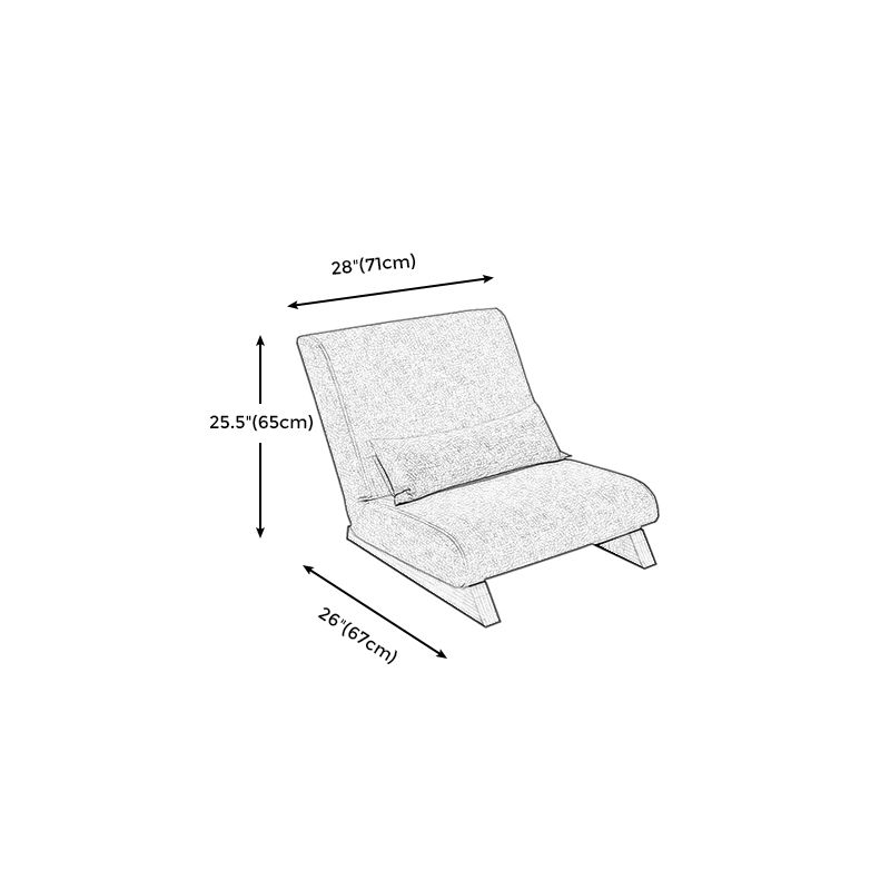 27.95"Wide * 26.37"Deep Cotton Blend Slipper Accent Chair with Tight Back