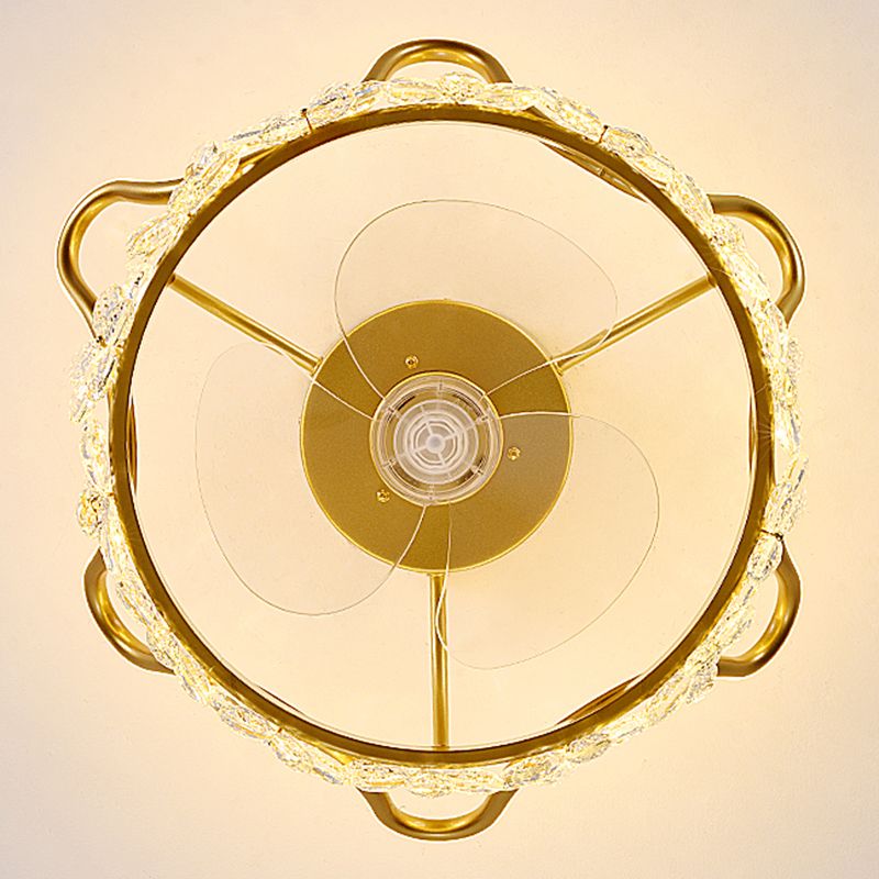 2 Light Ceiling Fan Lighting Modern Style Metal Ceiling Fan Light for Children's Room