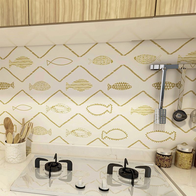 Water Resistant Tile PVC Singular Peel & Stick Tile for Kitchen Backsplash Wall