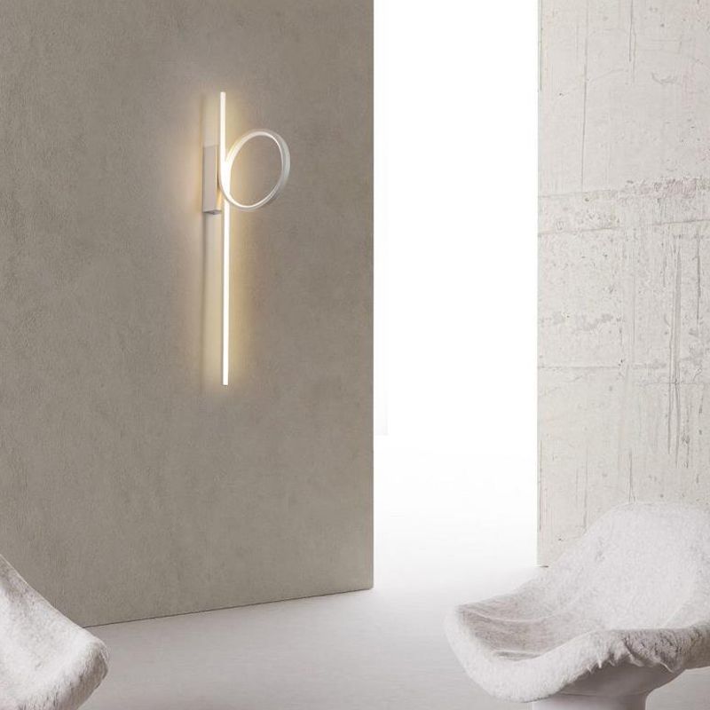 Single White/Black Contemporary Wall Mounted Sconce LED Wall Light