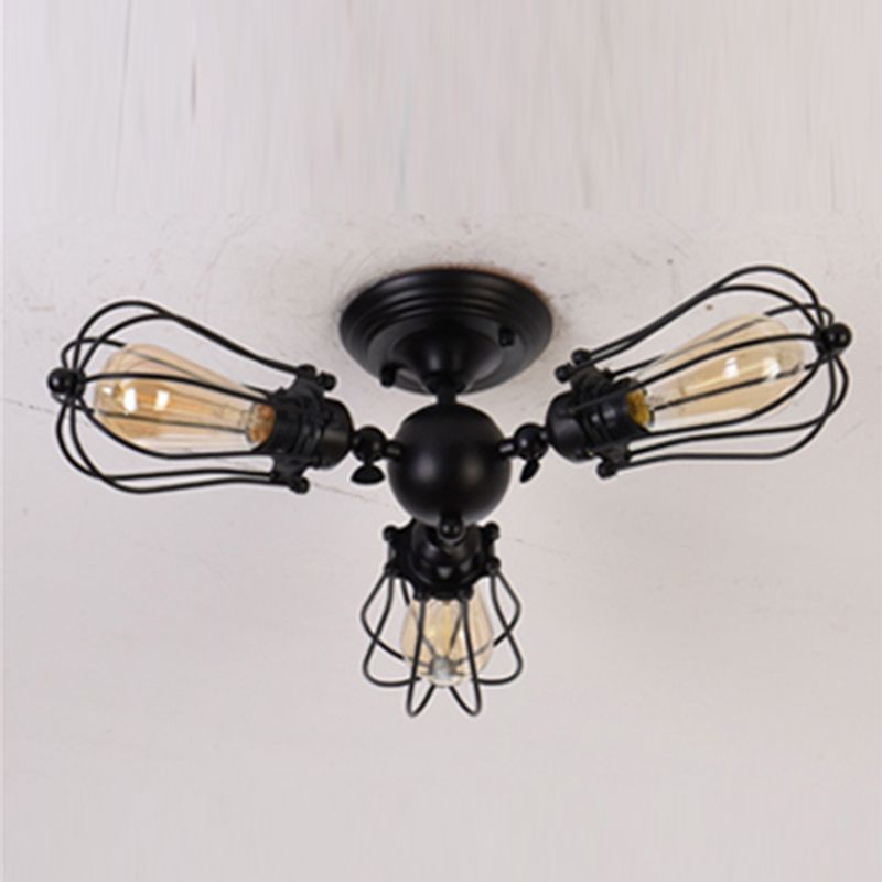 Metal Ceiling Mounted Fixture Industrial Style Ceiling Flush Mount