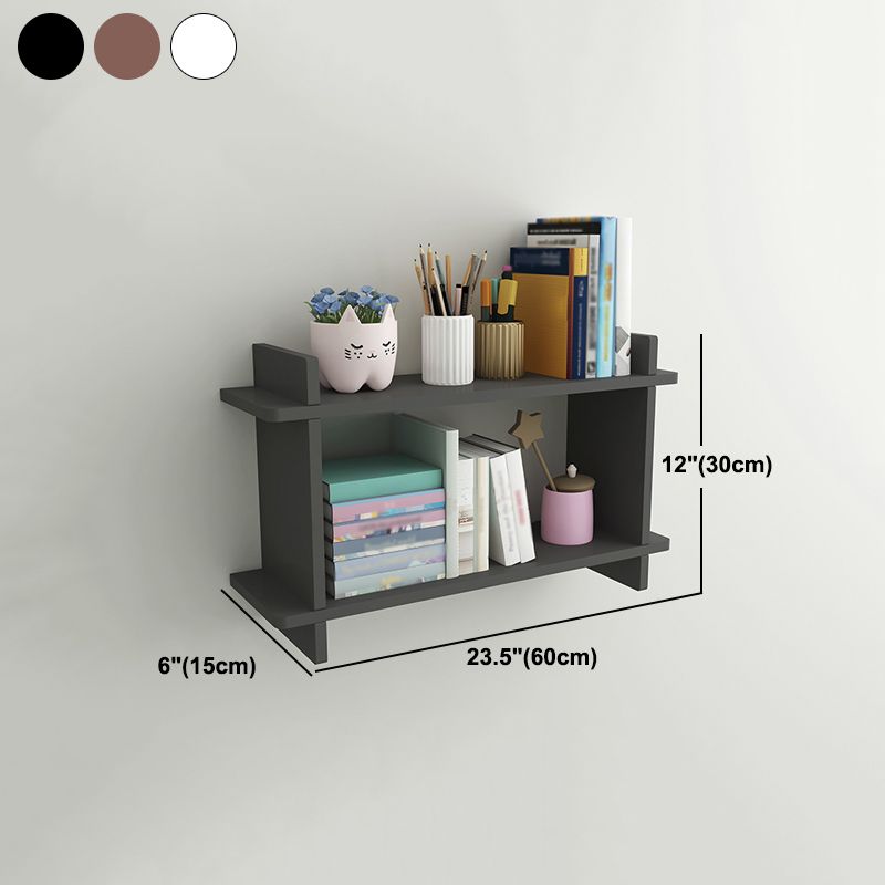 Closed Back Bookshelf Contemporary Style Wall Mounted Bookcase for Study Room and Office