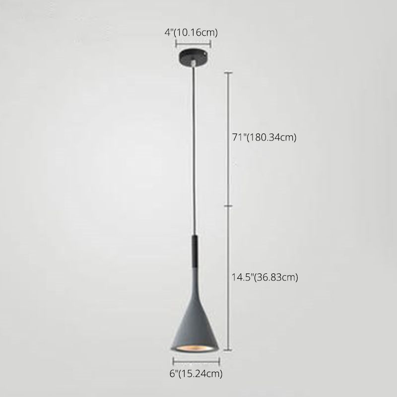 5.9 "brede macaroon mini hangend licht met hars kegel schaduw moderne stijl enkele lampverlichting voor slaapkamer