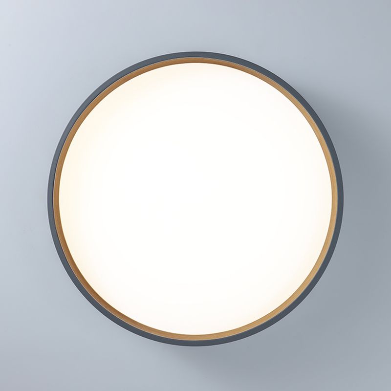 Moderne stijl ronde vorm plafondarmatuur metalen 1-lichts plafondlamp