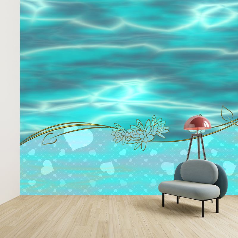 Illustration Stain Resistant Mural Wallpaper Plants Decorative Living Room Wall Mural