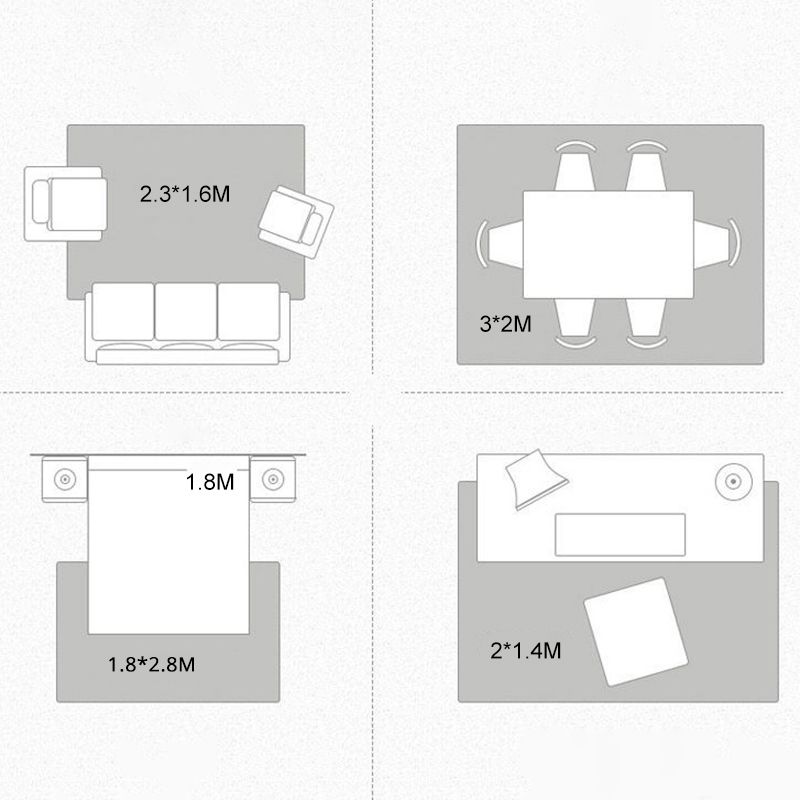 Green Modern Area Rug Polyester Geometric Print Area Rug Anti-Slip Washable Carpet for Home Decor