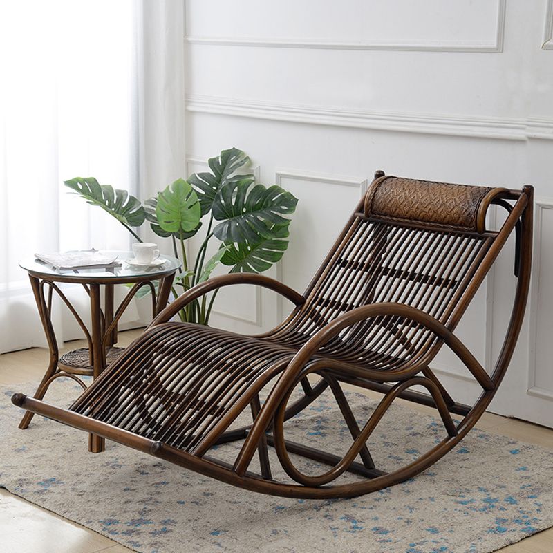 Natural Real Rattan Rocking Chair Lazy Indoor Rocking Chair for Break