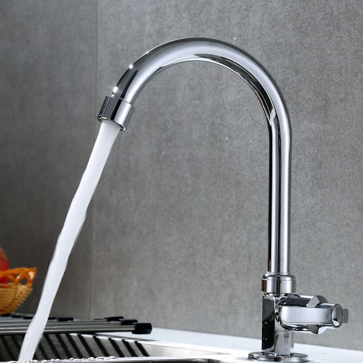 Contemporary Single Handle Faucet Standard Kitchen Faucet Pull down 1-Hold Water Filler