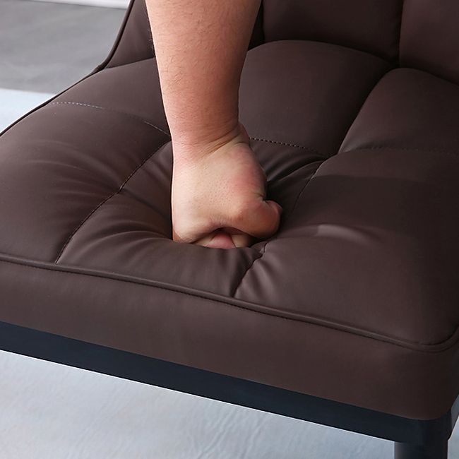 Chaise d'appoint de salle à manger moderne en métal, avec coussin de couleur, chaises Parsons pour la maison