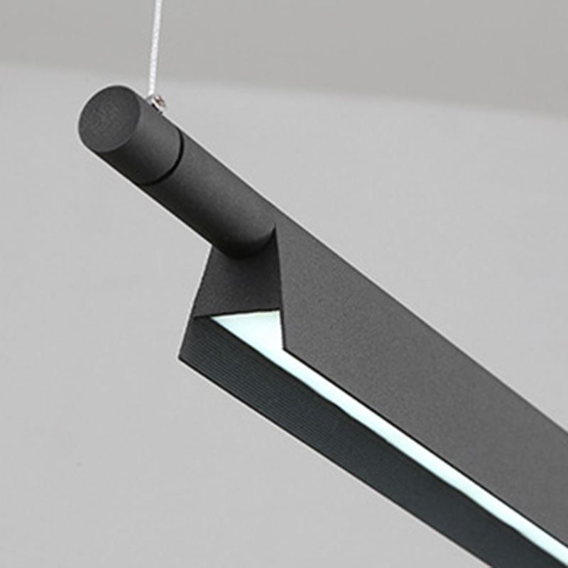 1 Leichte lineare Inselbeleuchtung zeitgenössische Metallinselbeleuchtung