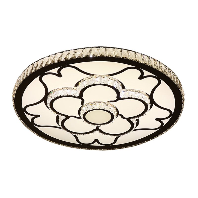 Floral LED Flush Decken Licht Modernist Edelstahl Eingelegte Kristall Flush Mount Licht