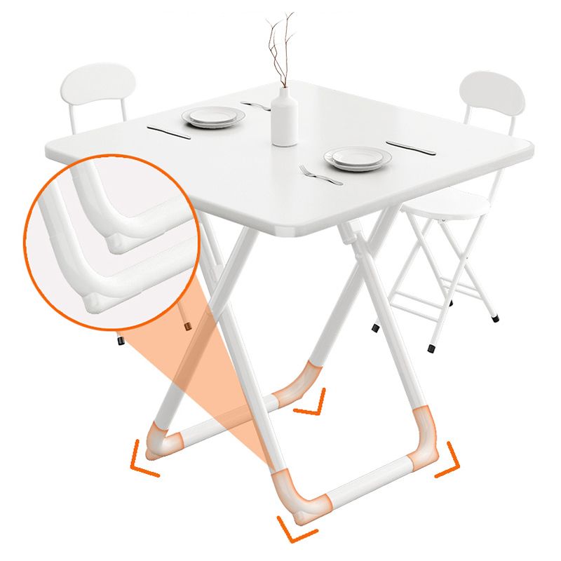 Modern Foldable DiningRoomTableSet with Double Pedestal Base Kitchen Dining Furniture