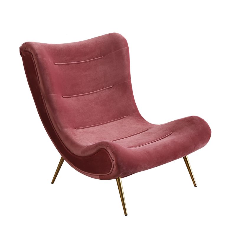 40.5"L x 37"W x 31.5"H Upholstered Accent Chair Armless Lounge Chair with Ottoman