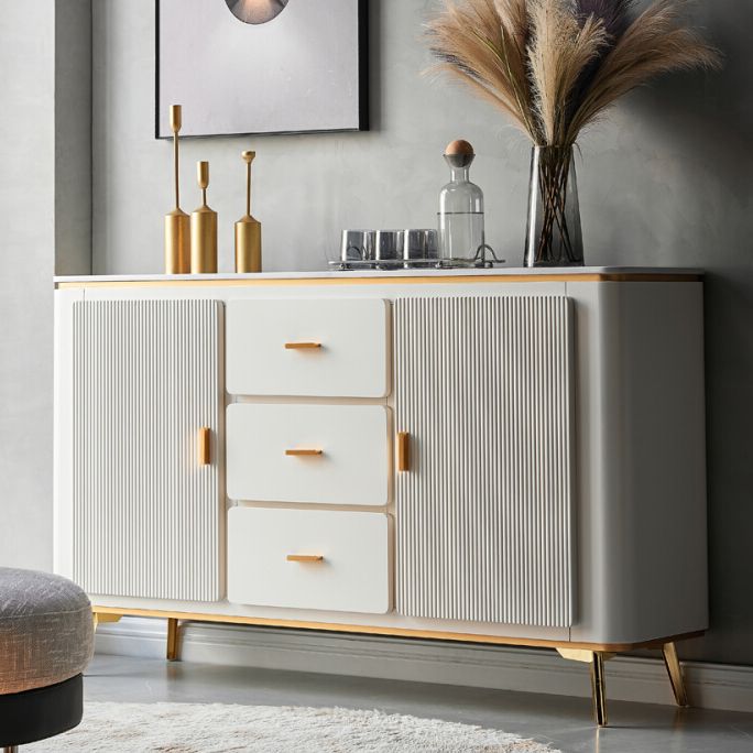 Manufactured Wood Dresser Classic Glam Storage Chest Dresser