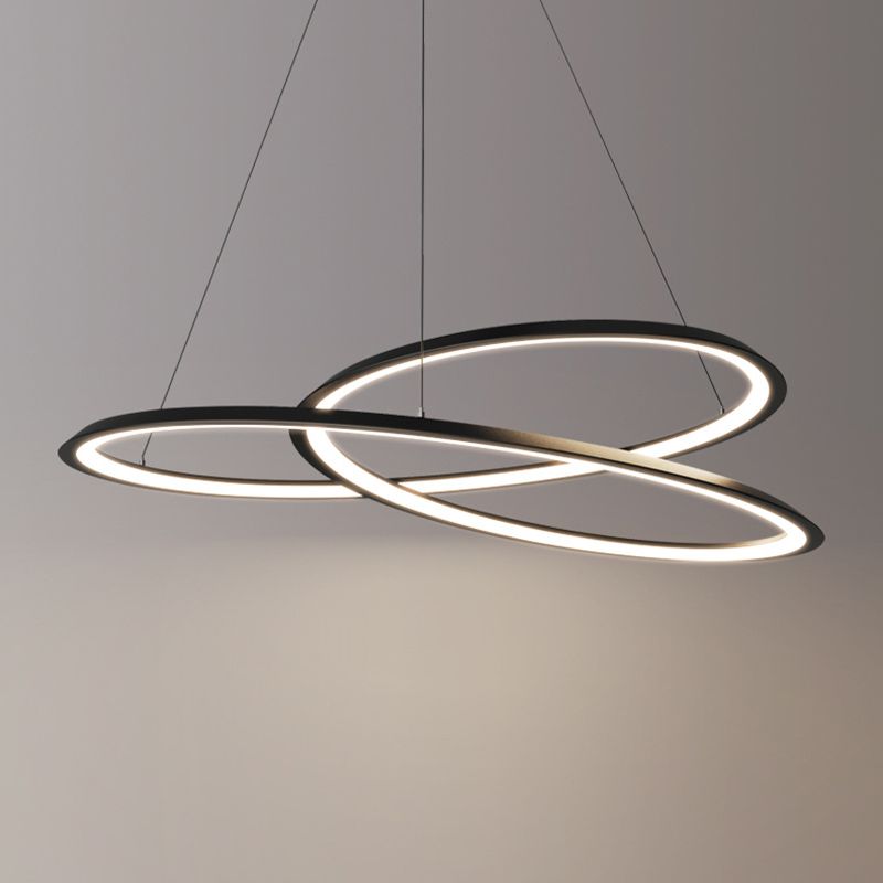 Lumo a spirale a spirale minimalista a spirale a sospensione a soffitto in alluminio per il ristorante