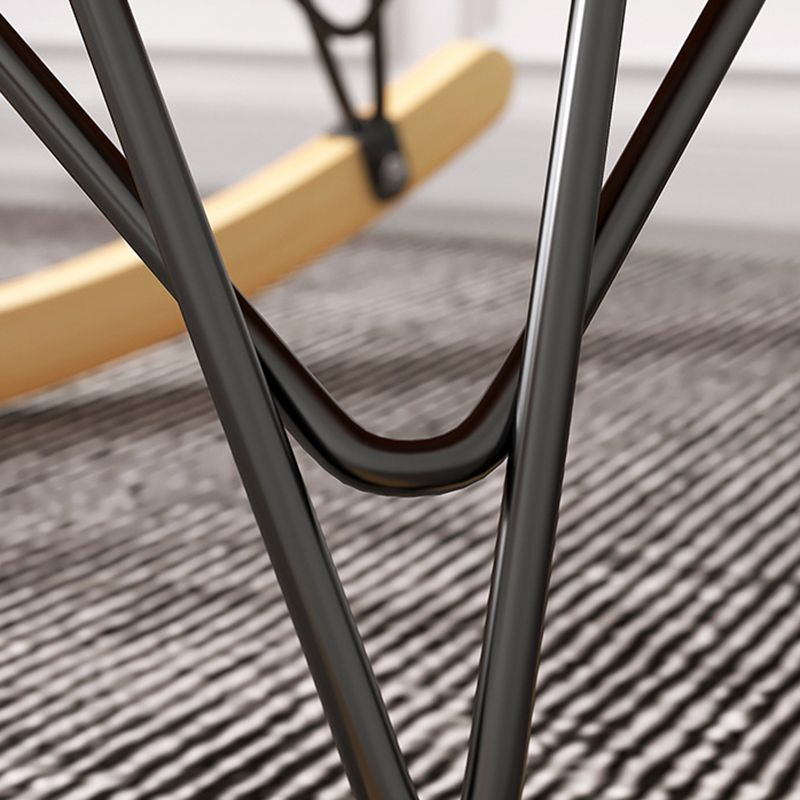 Solid Wood Rocking Chair Contemporary Rocker Chair with Padded Seat