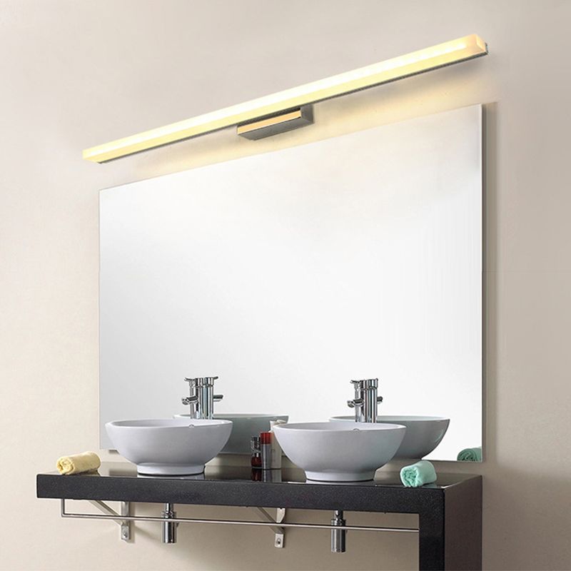 Acrylic Linear Wall Sconce Lighting Simplicity Style LED Wall Light Fixture in White
