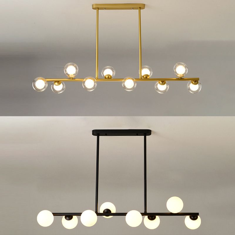 Orb Room Isola Lucile dell'isola Glass Lampella a base di isola in stile contemporaneo