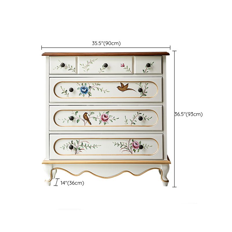 American Traditional Storage Chest Dresser Wooden Dresser with Drawers