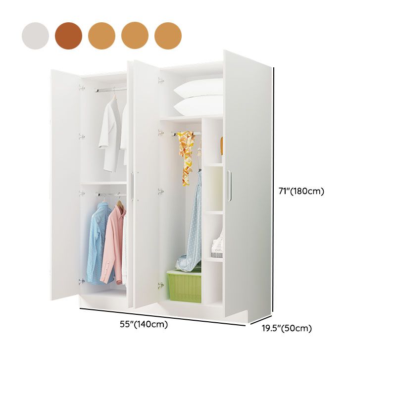 Contemporary Style Wardrobe Armoire Wood Combination Armoire for Bedroom
