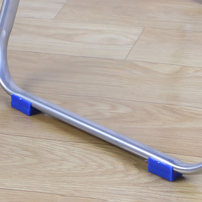 Silla lateral moderna de metal para interior y exterior, silla lateral de comedor con respaldo abierto