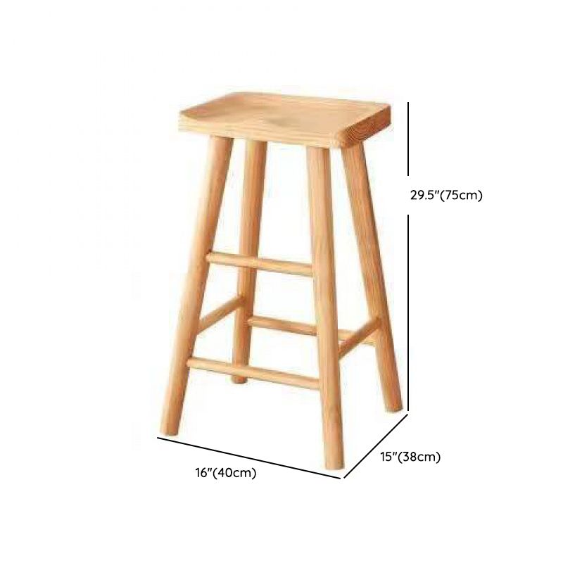 Modern 1/2/3/4 Pieces Bar Table Set Rectangle Pine Wood Counter Table with High Stools