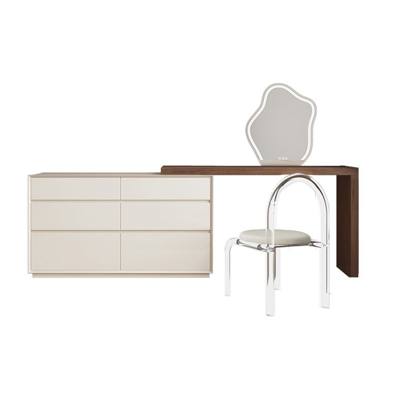 Traditional Makeup Vanity Desk Wooden Bedroom Make-up Vanity with Drawer
