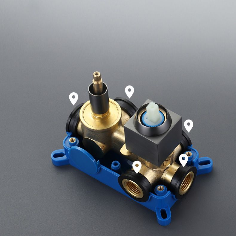 Modern Style Shower System Copper Rectangle Ceiling Mounted Shower System