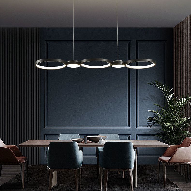 Multiple-Light Geometric Island Pendant Modern Metal Island Pendant Lights
