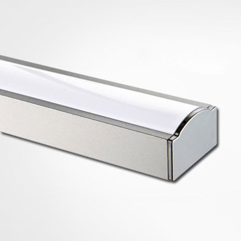 Modern Style Strip Mirror Light 1 Light LED Vanity Light in Silver for Toilet
