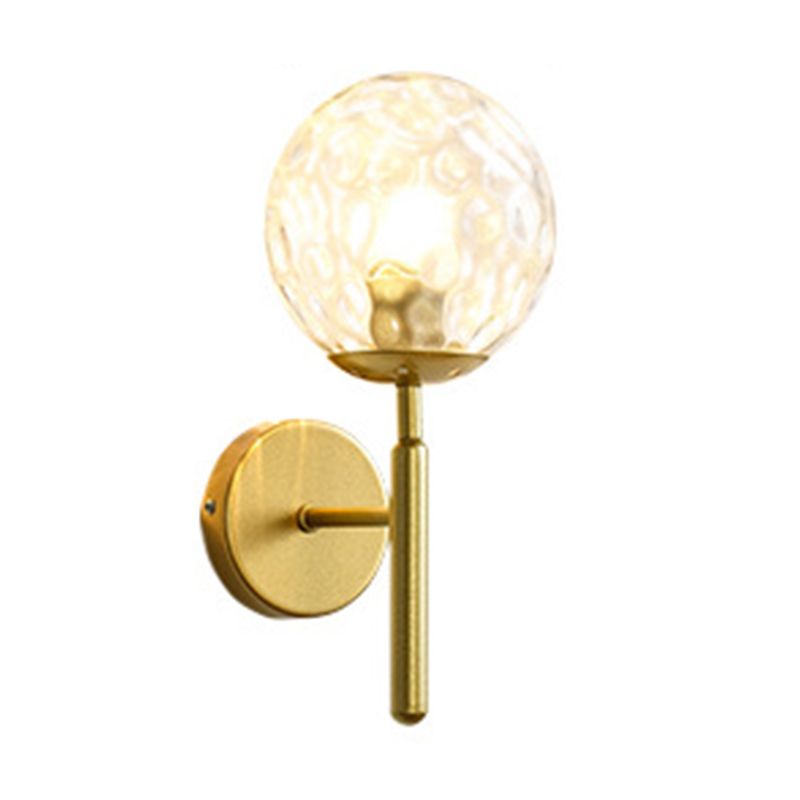 Modernist Wall Sconce Globe Sconce Light with Glass for Bedroom