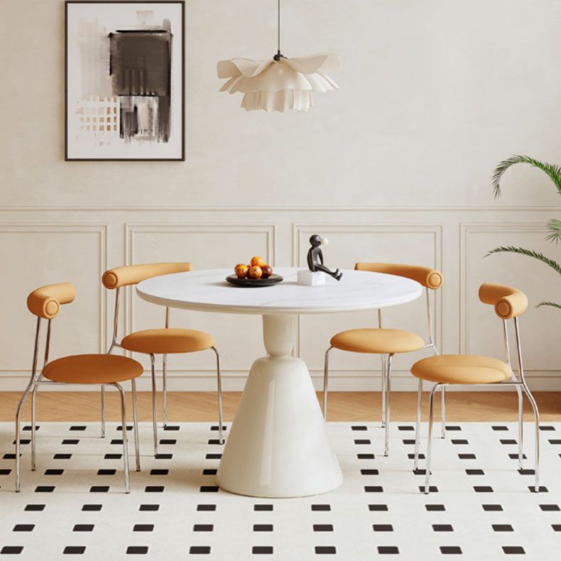 Contemporary Armless Dining Chair Home Silver Leg Dining Chair