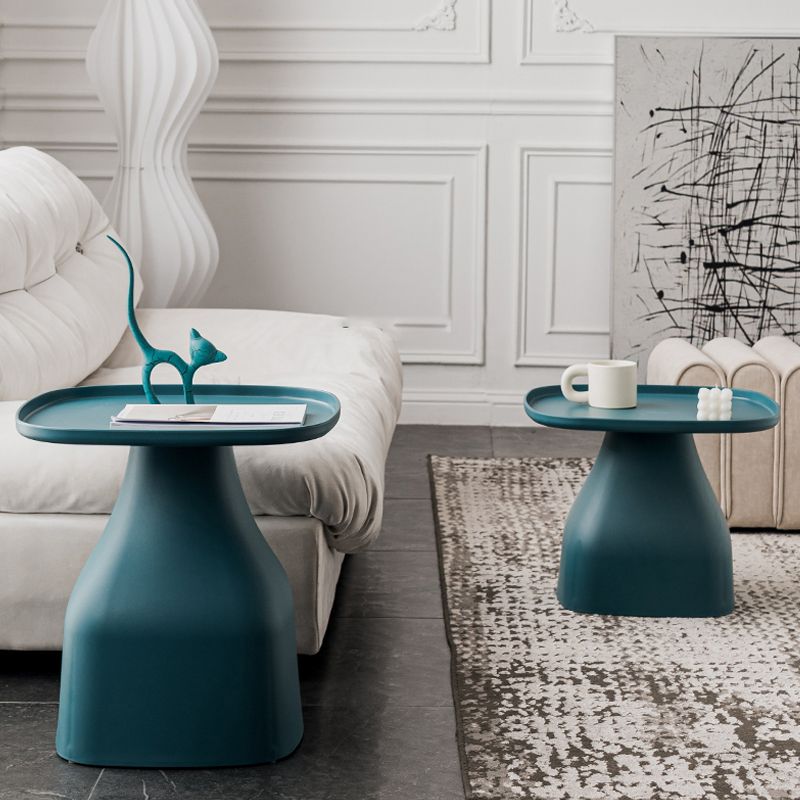 Plastic End Table Set Pedestal Tray Top Side Table for Bedroom