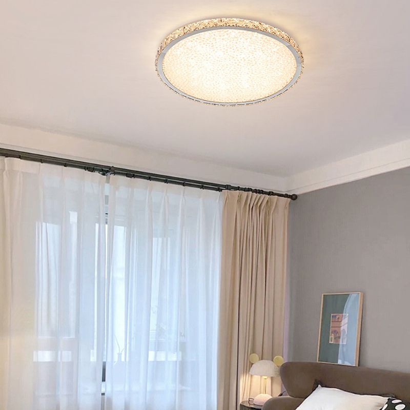 Lámpara de techo empotrada LED, iluminación nórdica empotrada con pantalla de cristal para dormitorio