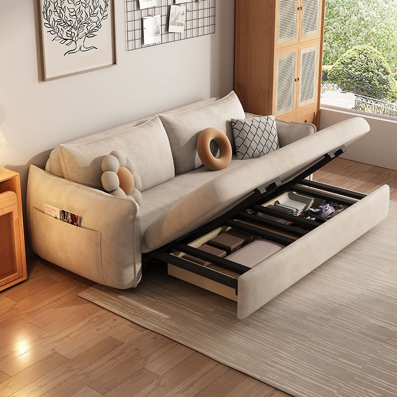 31" Wide Scandinavian Sofa Bed Pillow Included Folding Futon Sleeper Sofa