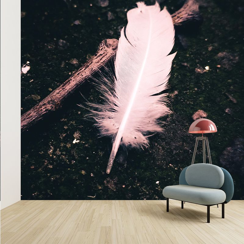 Horizontal Photography Bird Feather Mural Eco-friendly Decorative Wallpaper Wall Decor