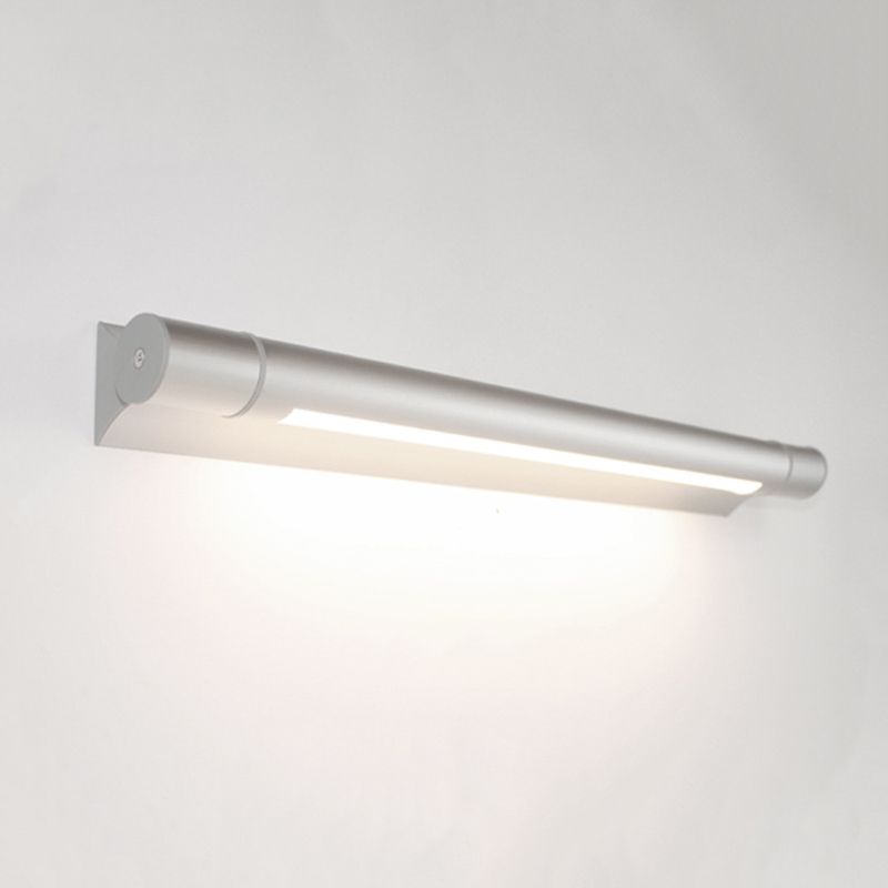 Modern Simple Aluminum Vanity Light Cylinder Shape Vanity Lamp with PC Shade for Bedroom