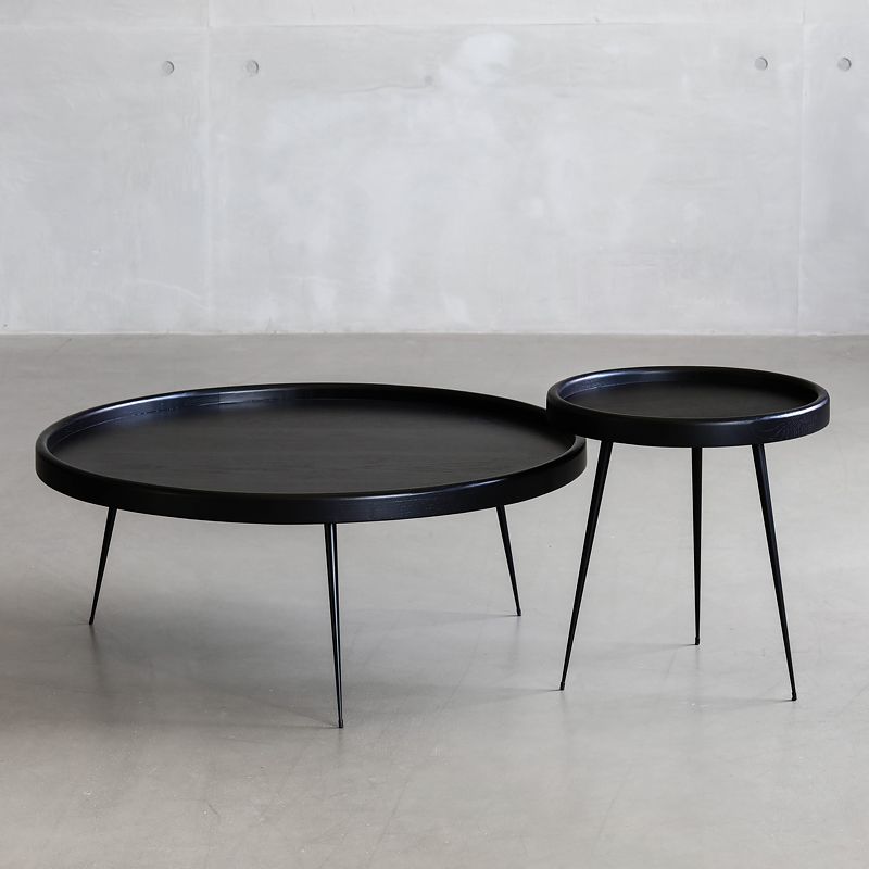 Scandinavian 3 Legs Coffee Cocktail Table Round Wooden Coffee Table for Living Room