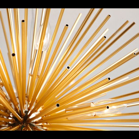 Simplicità post-moderna a 12 luci lampadario in alluminio dorato in alluminio a forma di lampada a sospensione creativa a forma di ristorante per il ristorante